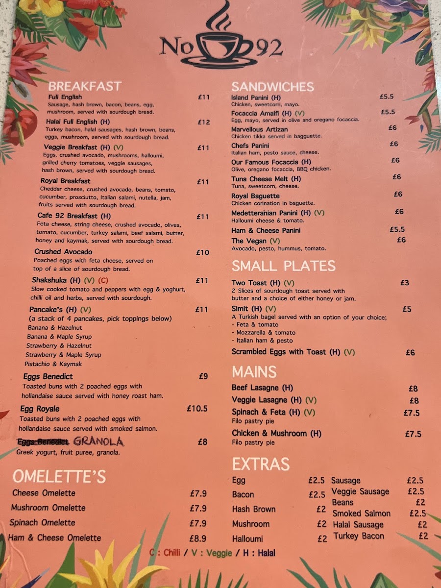 Cafe No 92 Menu - Image 3