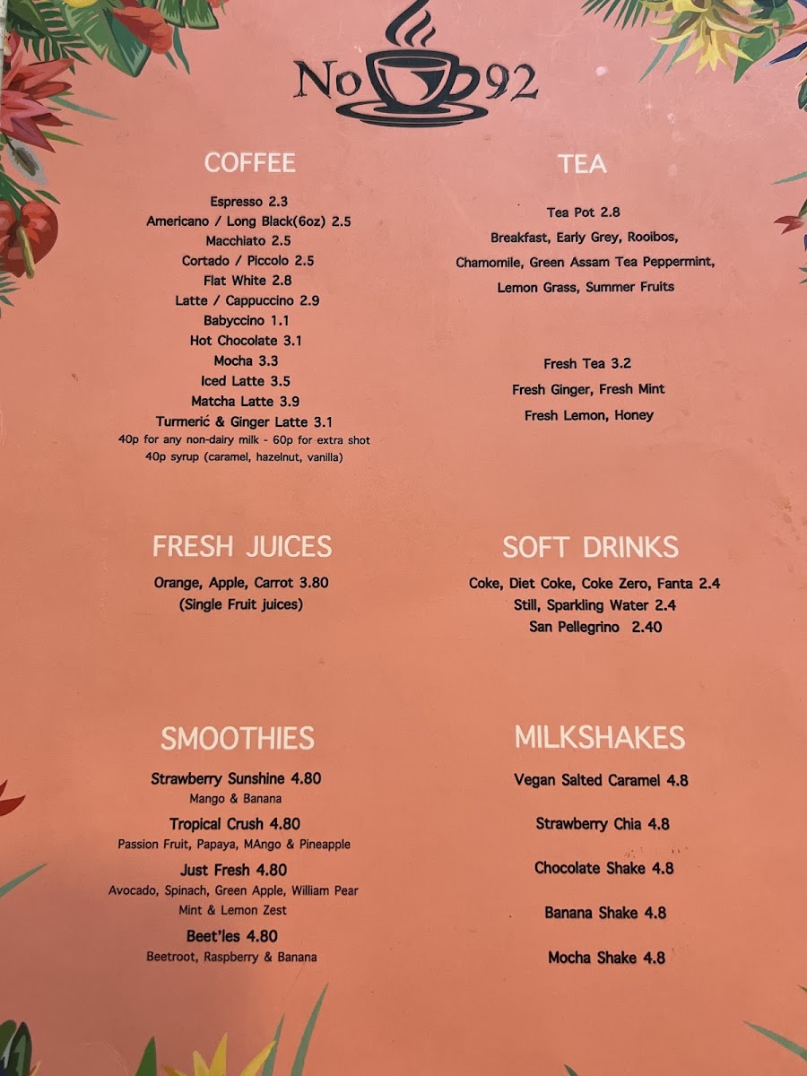 Cafe No 92 Menu - Image 5